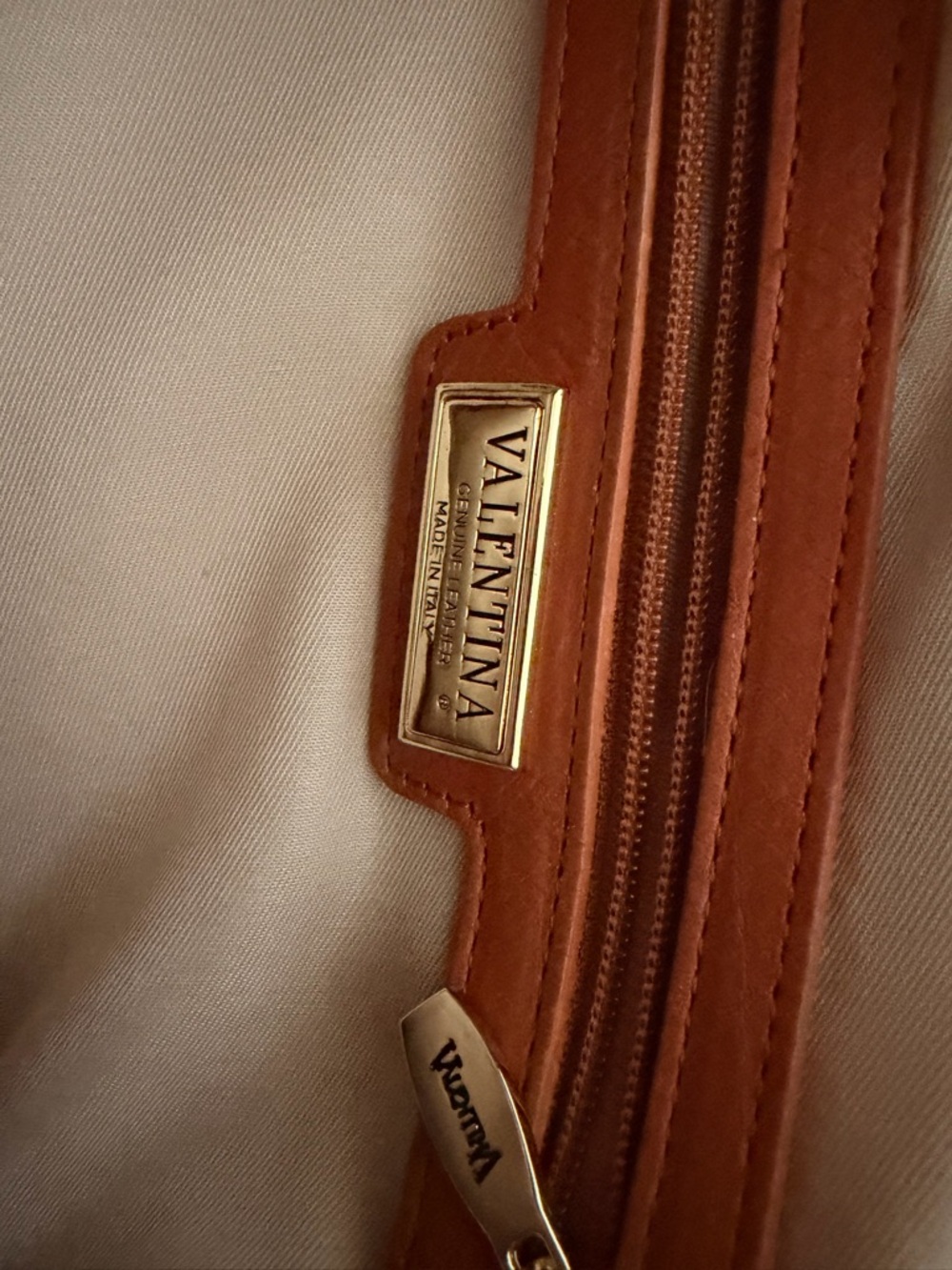 Valentina Black Tote with Brown Leather Accents - Picture 6 of 8